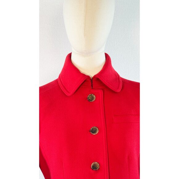 J Crew | Classic Lady Day Coat Sz 4 in Red | Italian Thinsulate® - Picture 5 of 10
